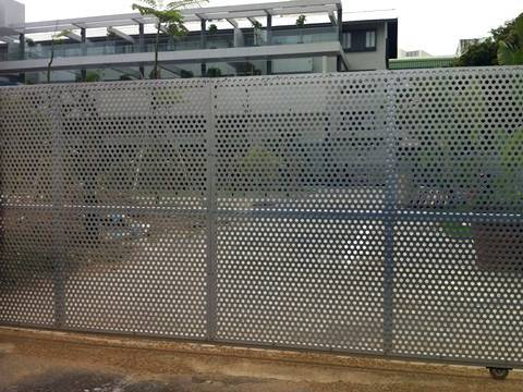 Perforated discount metal door