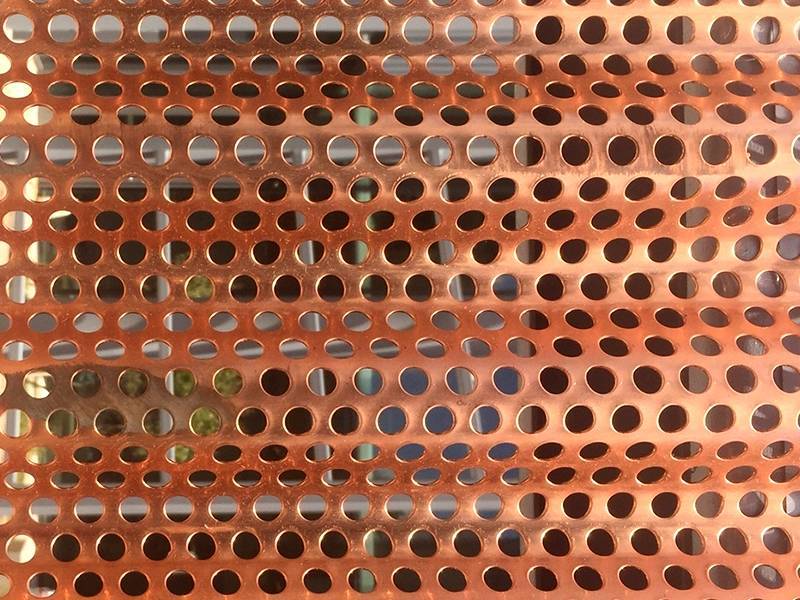 Copper and Brass Perforated Mesh for Architecture and Decoration